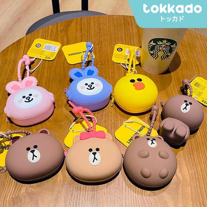 Wire- Tokkado Line Friends Coin Purse Dompet Koin Mini Cute Lucu