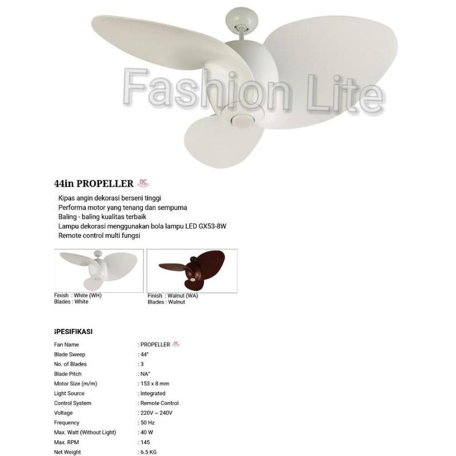KIPAS ANGIN EDMA PROPELLER 44" / KIPAS EDMA ORI / KIPAS ANGIN EDMA