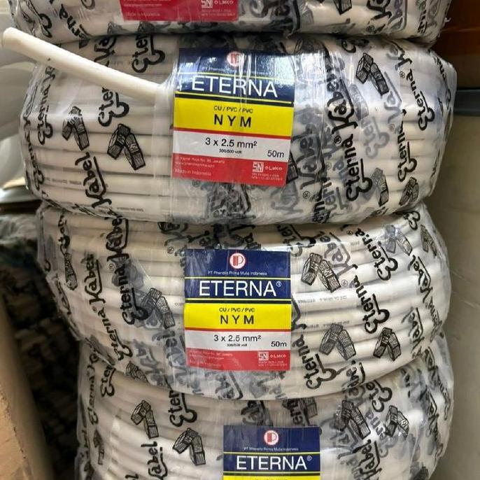 KABEL ETERNA NYM 3x2,5 / KABEL LISTRIK ETERNA NYM 3x2.5 |PER ROLL 50 M
