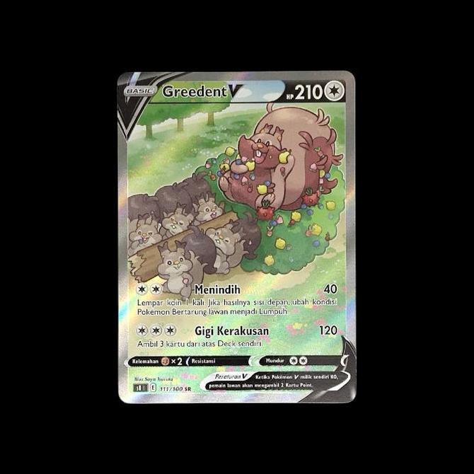 KARTU POKEMON TCG INDONESIA GREEDENT V SR AA ALTERNATE ART RG99