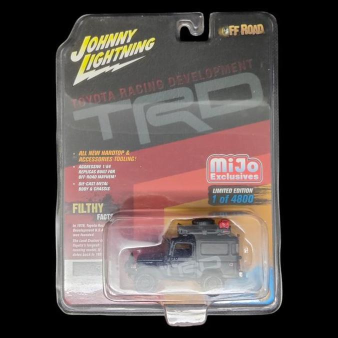 JOHNNY LIGHTNING JL 1980 TOYOTA LAND CRUISER TRD HITAM MIJO EXCLUSIVES 1 OF 4800 RG99