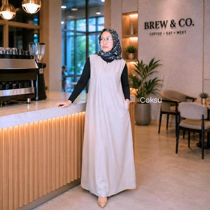 PREMIUM / inner bahan toyobo Katun Katun Katun Busui Dress Nyaman Gamis Casual Dalaman Baju Dewasa P