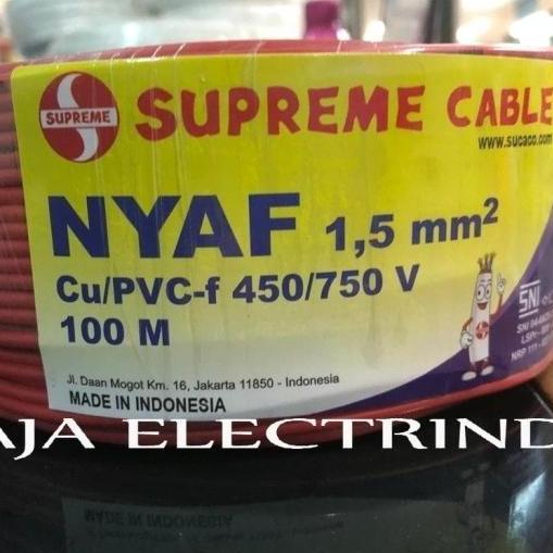 Promo Kabel Serabut NYAF 1,5mm SUPREME @100m NYAF 1 x 1,5 1 x 1.5 mm NYAF 1.5mm SUPREME serabut Disk