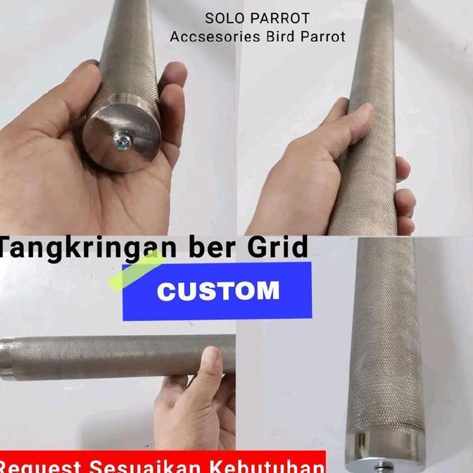 #####] Tangkringan Grid Stanless Anti Licin & Anti Gigit untuk Pengganti Kayu Tangkringan Burung Par