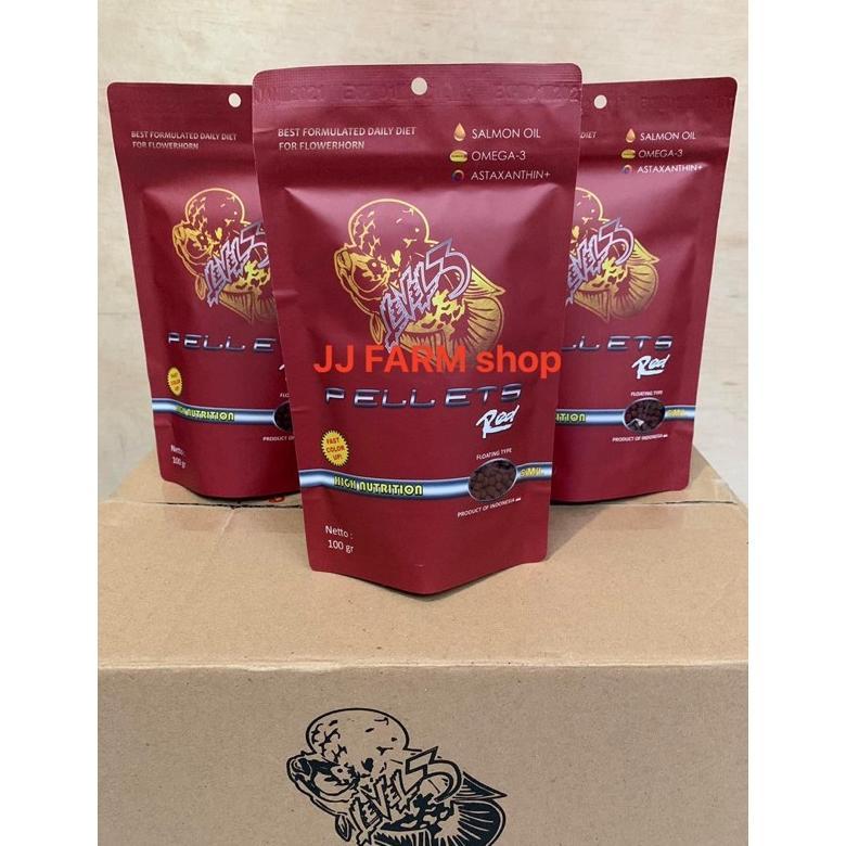 PELET IKAN LOUHAN SPESIAL HARGA GROSIR RESELLER 1DUS 10pcs LEVEL3 RED PELET pakan louhan lohan koi