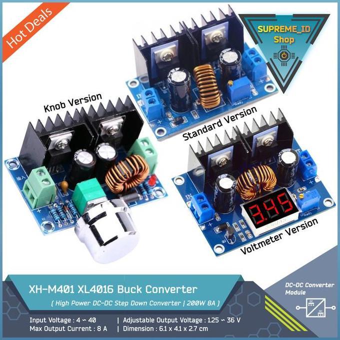 DB20 - XH-M401 XH-M404 XL4016 DC Step Down Voltage Regulator Buck Power Supply Converter | 8A 200W