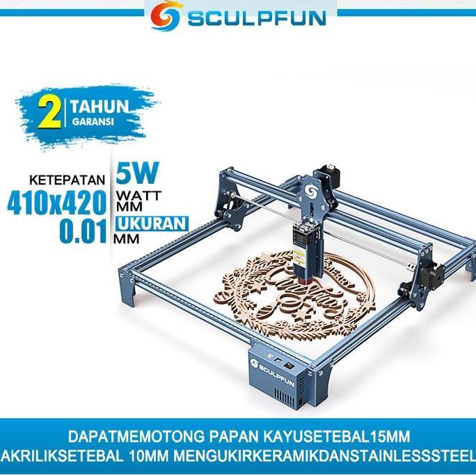 NEW  SCULPFUN S9 Authentic Laser Cutting Laser Engraver 5W Mesin Ukiran Laser Printer DIY