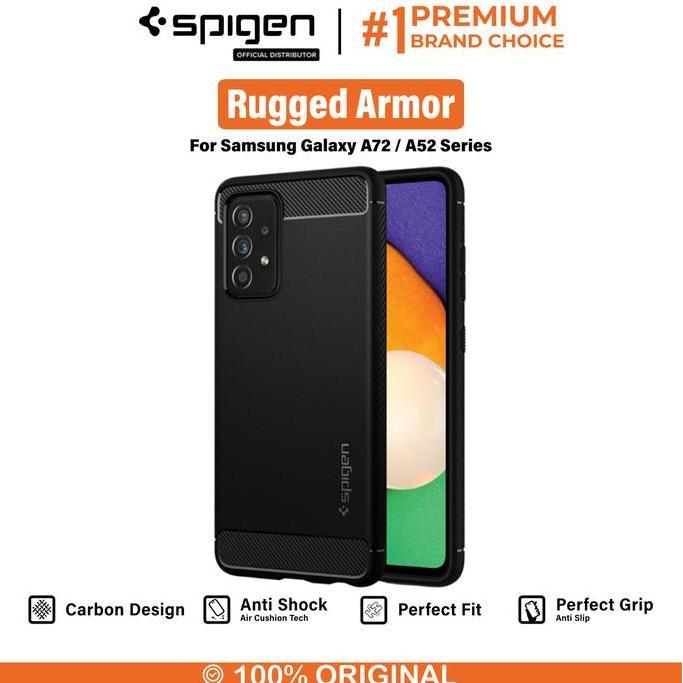 SPIGEN Case For Samsung Galaxy A52 / A72 Rugged Armor Carbon Fiber Casing