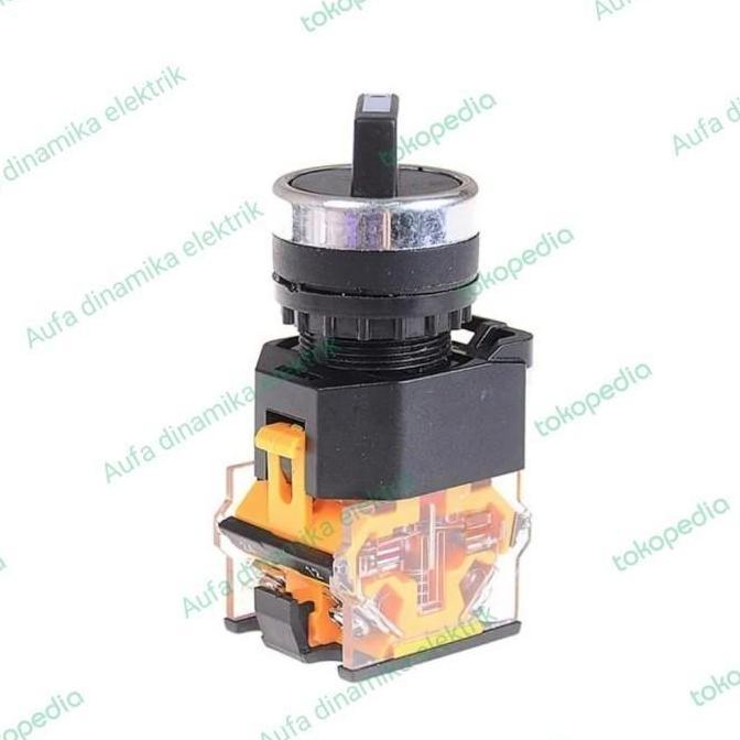 SELECTOR SWITCH 22MM SPRING RETURN 3 3POSISI ON-OFF-ON. ADE99