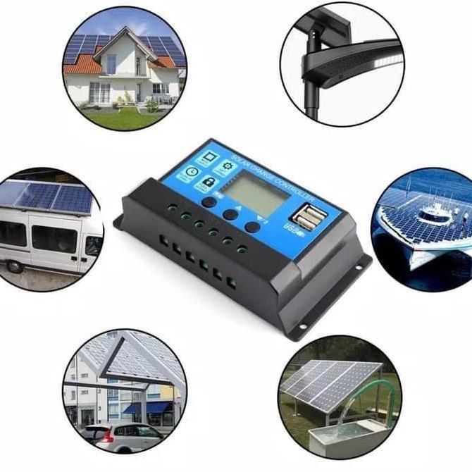 Solar Charger Controller Scc 60A Pwm Panel Surya Solar Cell 12V 24V