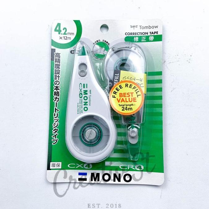 TOMBOW MONO CORRECTION TAPE TIP EX KERTAS CX4CR4 + REFILL
