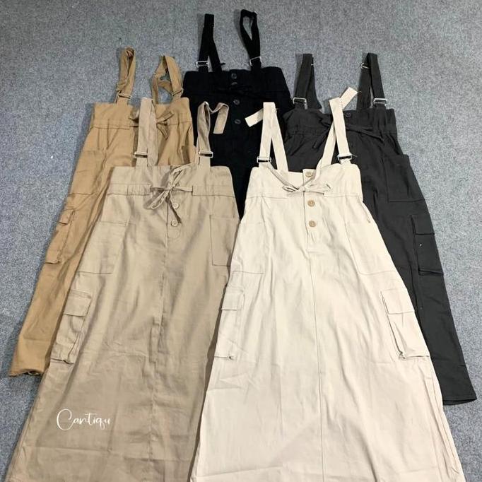 TERBARU NAJMA OVERALL - OVERALL ROK CARGO KEKINIAN - JUMPSUIT ROK WANITA TERBARU JUMBO XXL
