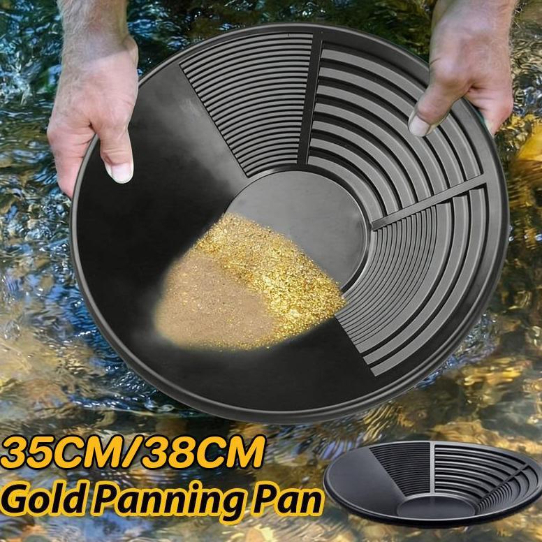 grend COD 38cm Gold Panning Pan Alat Dulang Emas Gold Panning Alat Dulang Saringan Emas Alat Dulang 