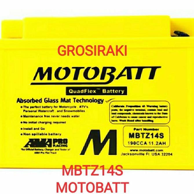 Aki Motor MBTZ14S YTX9-BS YT12A-BS MOTOBATT Qualified 12V 11.2AH