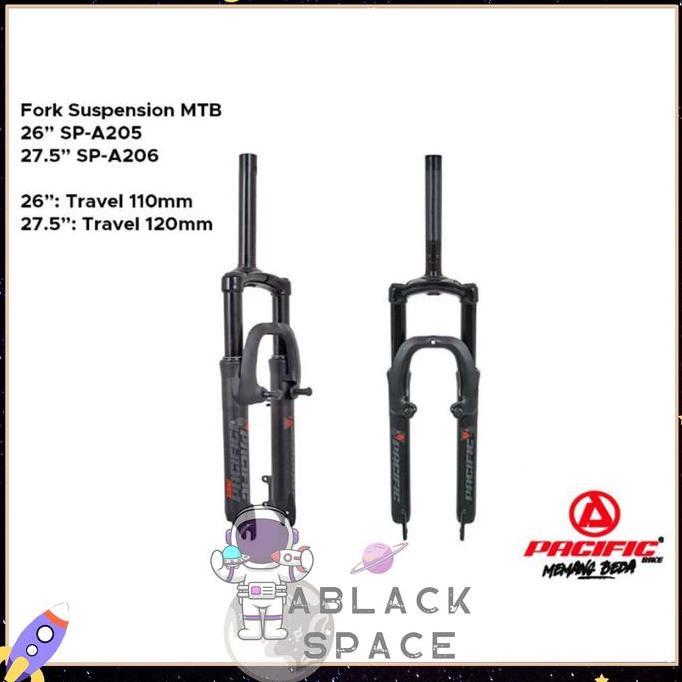 FORK SUSPENSION SEPEDA 26 PACIFIC A209 WITH LOCK OVERSIZE GARPU READY