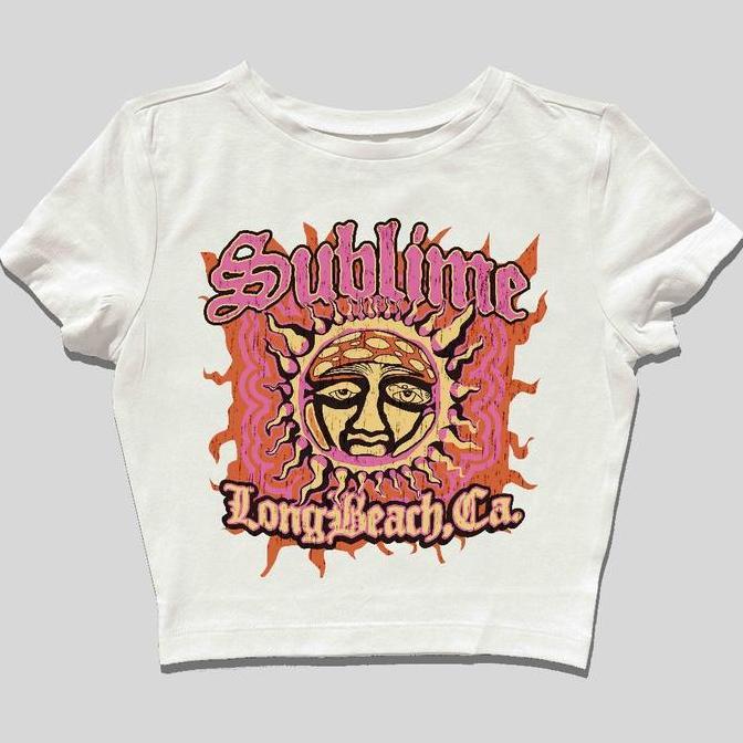 Baby tee Sublime Band Style Y2K Crop tee AS