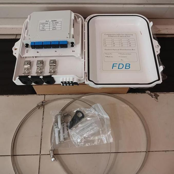 DV173 - odp 8 core lengkap box splitter 1:8 / full set SC Upc