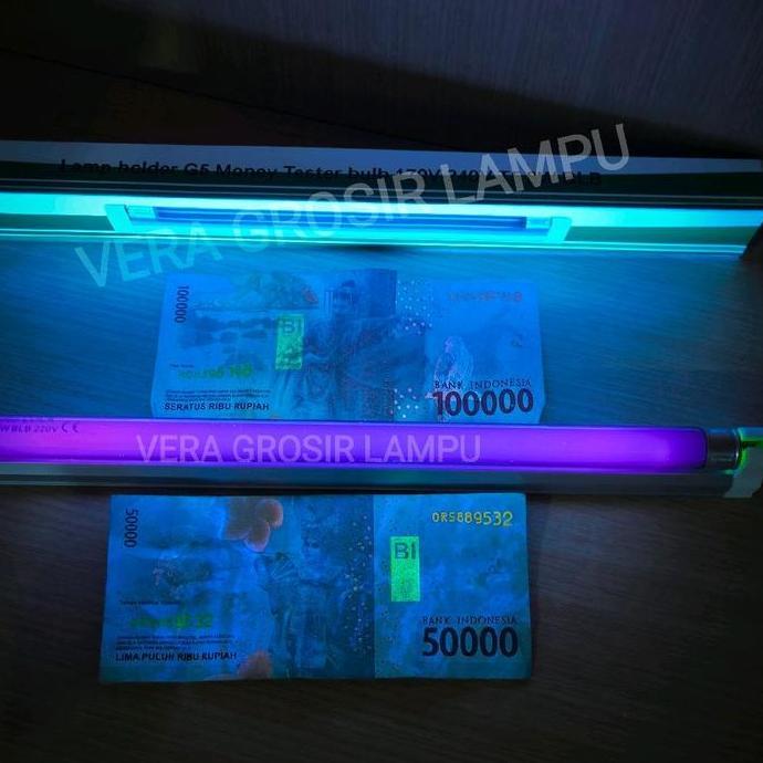 Lampu Deteksi Uang / money detector T5 8W UV Ultra violet set / lampu tester uang T5 8W set UV Ultra