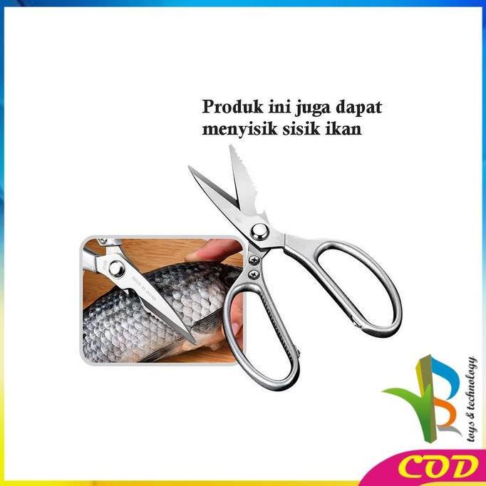 Set- Rb C976 Gunting Dapur Serbaguna Stainless Tahan Karat / Gunting Ayam