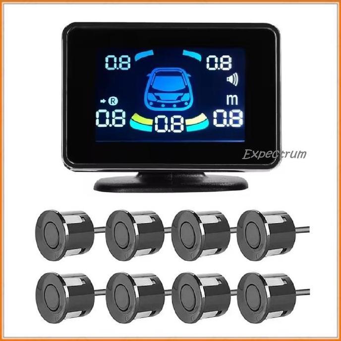 Sensor Parkir Mobil Depan Belakang 8 Sensor + LED Display Meter