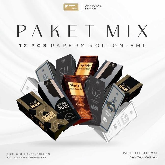 Xoxo- Parfum Non Alkohol Paket 1 Botol 6 Ml - Al Jad Parfum / Perfume / Minyak Ngi Pria Nita