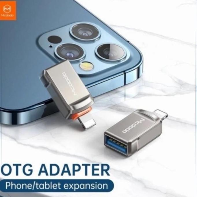 Yaycell- Mcdodo Ot-8600 Mini Otg Adapter Iphone Lhtning To Usb Flashdisk Data Untuk Iphone 8 X 11 12
