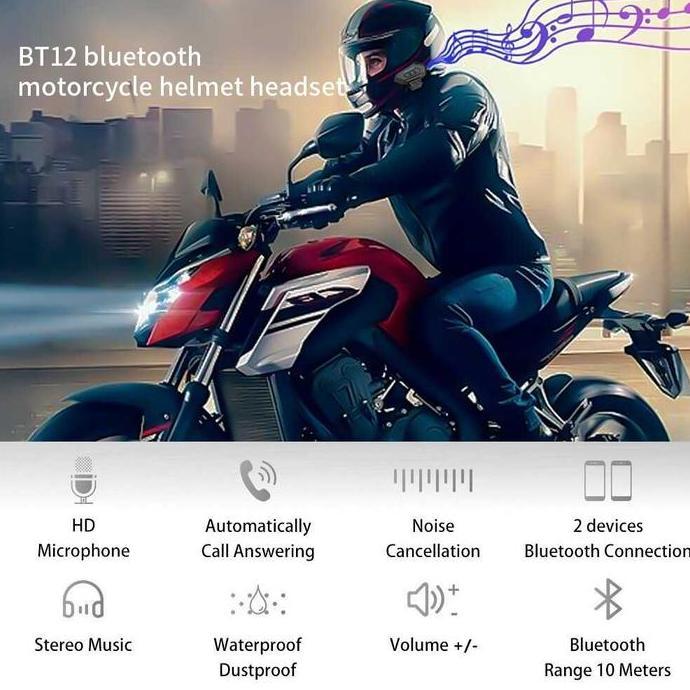 Headset Helm Pengendara Motor Headset Bluetooth Helm Wireless