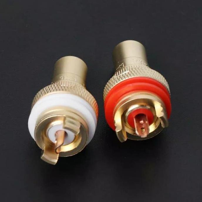 High End Female Jack Rca Lotus Made In Usa Gold Plate 24K Rca Audio