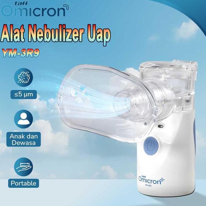 ESWANE TaffOmicron Nebulizer Uap YK-N3AA Alat Nebu Portable Inhaler Uap Obat Terapi Pernapasan Asma 