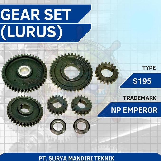 NEW S195 GEAR SET LURUS (BLACK) NP EMPEROR