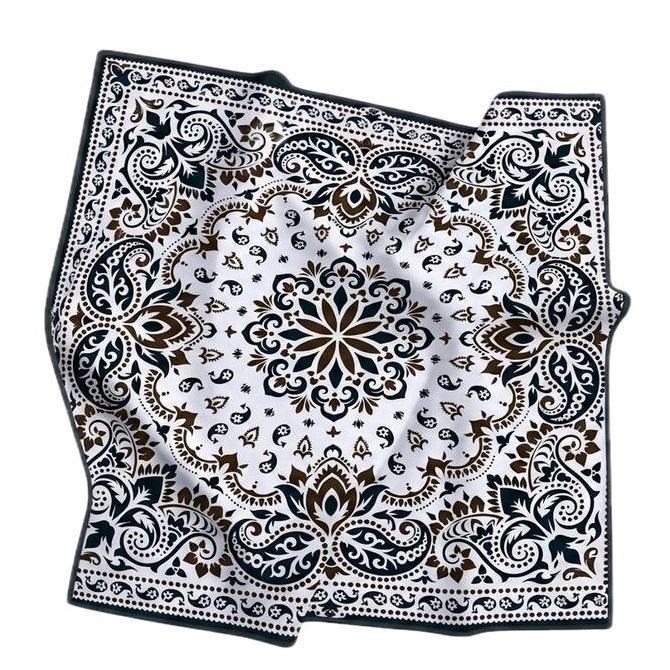 Welnew- Syal Bandana Motif Batik Putih Aksess Fashion Pria Nita