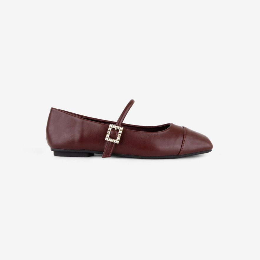 Lawrensia Bellamy - Sepatu Wanita Flats Casual Warna Merah, Hitam, & Krem - JY-V900-1