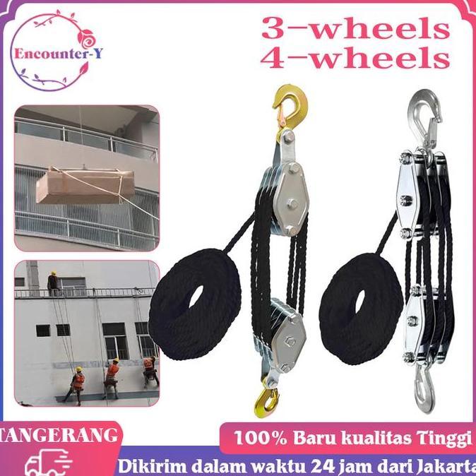 YUTUSAKA 20m Alat Katrol Barang Manual Alat Derek Manual Katrol Kerekan Alat Derek Manual Katrol Man