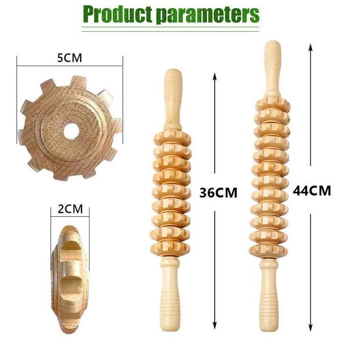 YUZABA Pijat Punggung Roller Massager Kayu