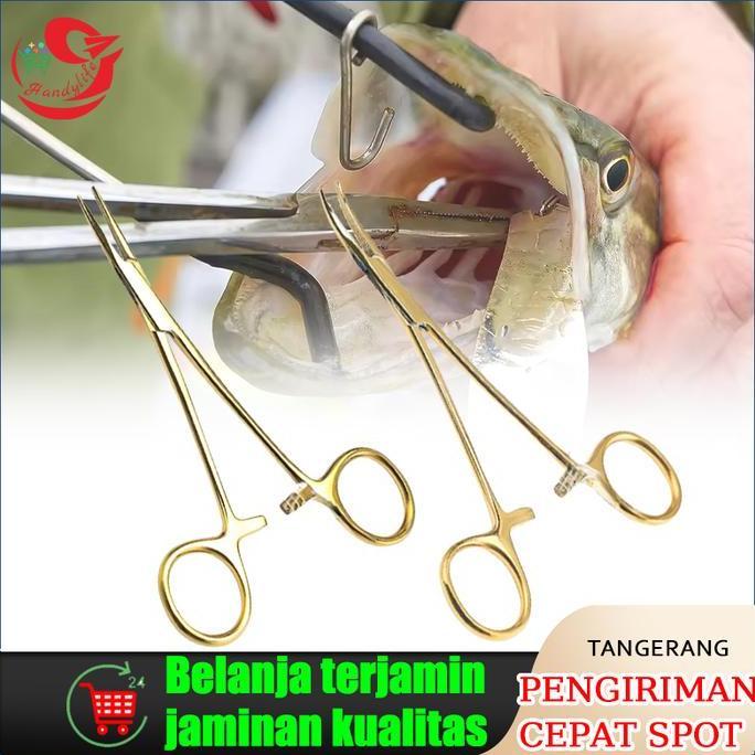 CALYEUM 12.5cm Emas Needle Holder / Klem Jahit /Dental Needle Holder Plier