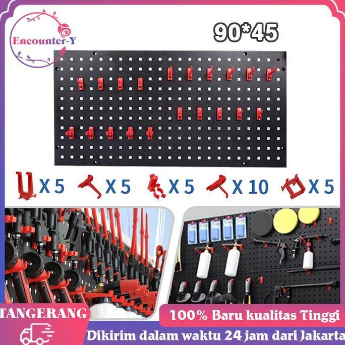 YUTUSAKA Rak Tools Bengkel Rak Pegboard Wall Perforated Rack Tool Hanger Storage Rak Papan Dinding