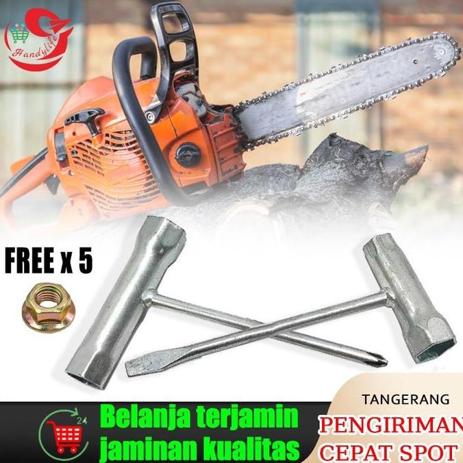 CALYEUM Kunci Busi Potong Rumput Mur Lock As Roda M8
