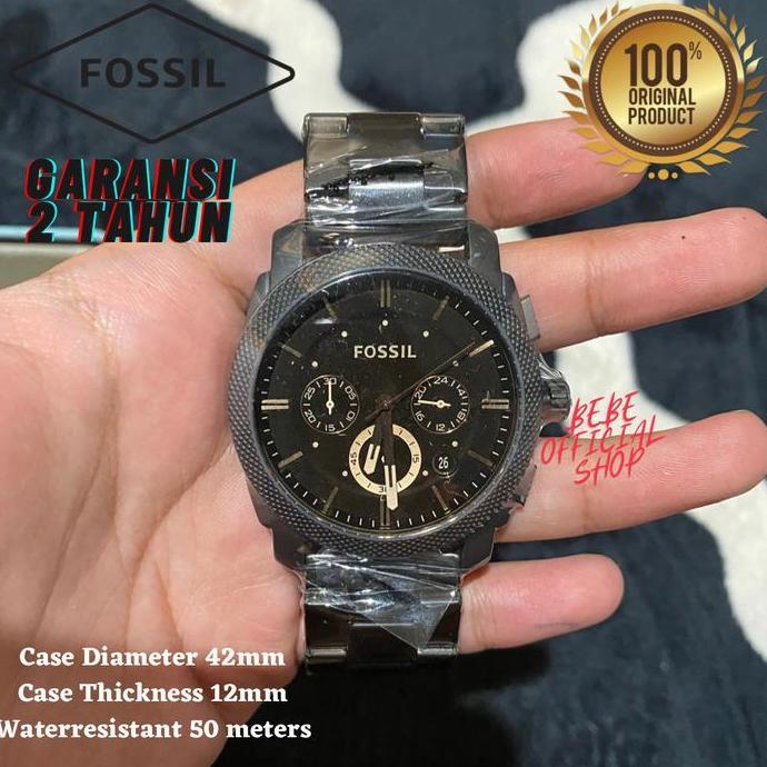 Best Seller [ORIGINAL] Jam Tangan Pria Fossil FS4682 Machine Chronograph Brown Berkualitas 100% orig