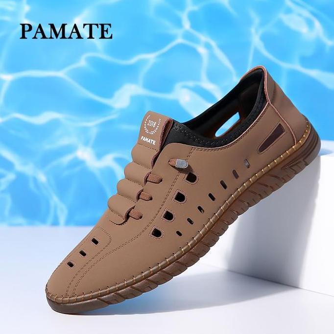 [PAMATE]Sepatu Casual Slip On Pria Anti Slip Nyaman Sepanjang Hari, Tahan Lama & Elegan Flat Shoes