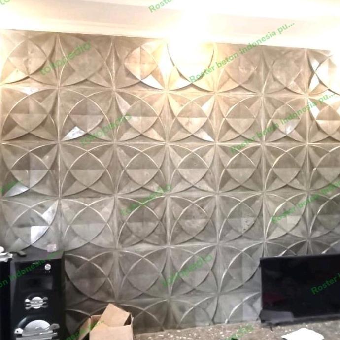 Promo Walpanel 3D Beton  Roster Tempel Dinding Motip Bintang Lingkar