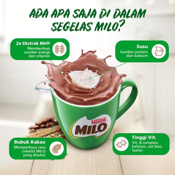 Cow- [Free Tin Kaleng Special Milo 3In1] Milo 3In1 Activ-Go Susu Cokelat Pouch Bubuk 990G