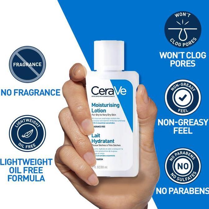 CeraVe Daily Moisturizing Lotion 88ml FREE Hydrating Cleanser 1.5ml