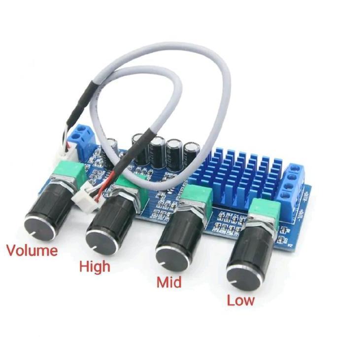 XH-M577 KIT POWER AMPLIFIER STEREO DIGITAL CLASS D TPA3116D2 2X80W PLUS TONE CONTROL 12V-24V DC FORS