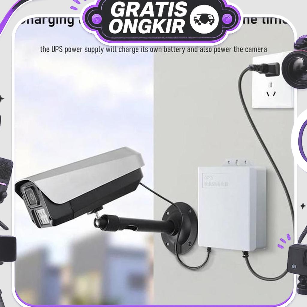 [Urban Living Id] Mini Ups 12V 2A Untuk Cctv Outdoor Anti Mati Lampu Baterai Cadangan Kabel 3M