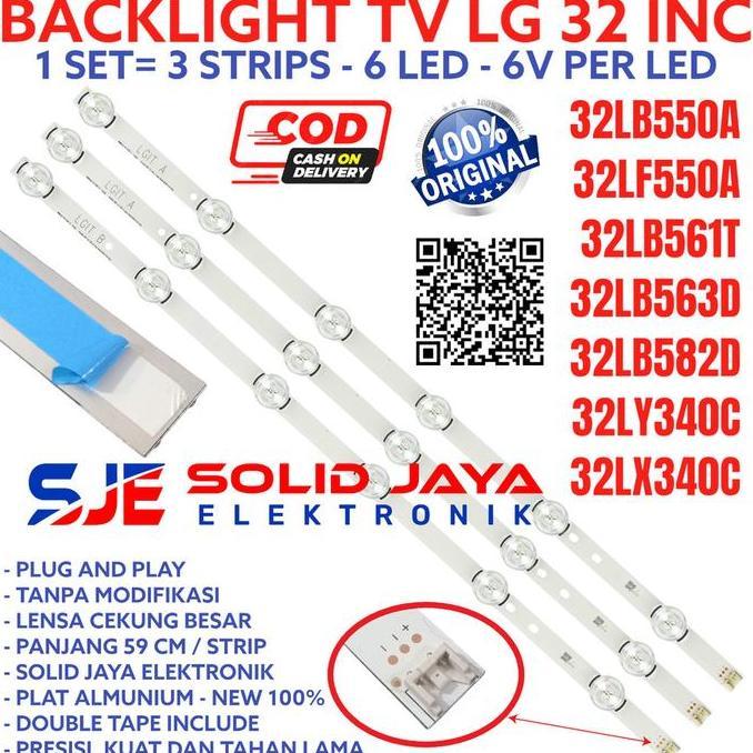 BACKLIGHT LG LED LG 32IN 32INC 6 VOLT- 6 KANCING LAMPU LED LG TERBATAS