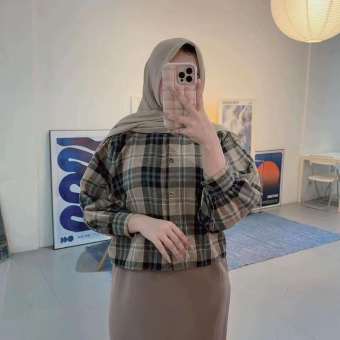 PREMIUM / Kemeja Tamara Batwing Flanel Oversize-Rfd