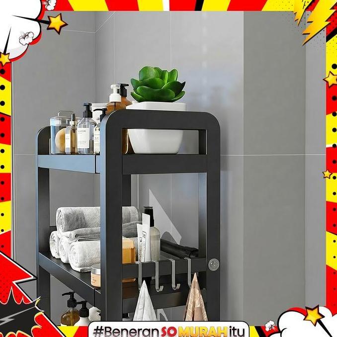 LawyersClub Rak Toilet Kamar Mandi Bahan Besi Kokoh Anti Karat Rak Susun Tempat Sabun Detergen Multi