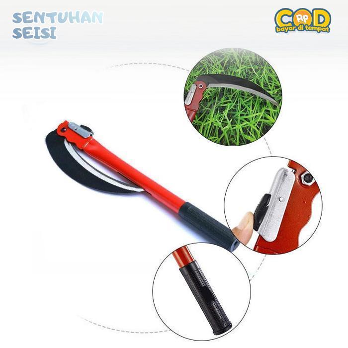 Bisa COD Arit Rumput Lipat Baja Asli Arit Babat Rumput Untuk Alat Taman Penyiangan