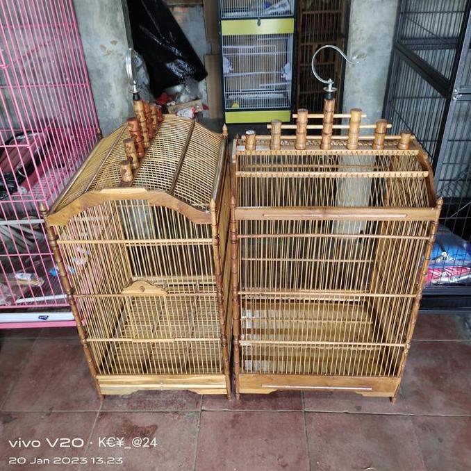 Sangkar Burung Cucak Rowo,Poksay,Jalak Bali,Dll Bambu Jajar Terlaris.
