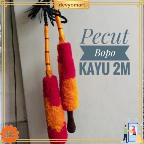 4.4 Pecut Bopo 2 Meter Jumbo / Mainan Anak Pentas Jaranan Jaran Kepang Kuda Lumping / Cambuk Baronga
